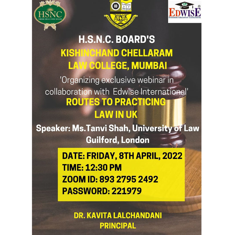 Practicing Law in UK by Ms. Tanvi Shah, University of law, Guilford, London